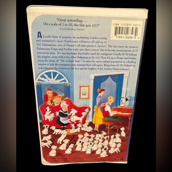 Disney’s 101 Dalmatians VHS Movie - Black Diamond Collection - Picture 2 of 4